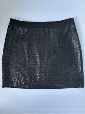 Banana Republic Black Sequin Mini Skirt Size 8
